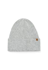 camel active - Strickmütze mit Logo - Grau