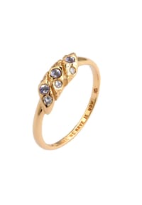 HAZE & GLORY - Ring Mondstein Lolith 375 Gelbgold - Reef Ring - Gold