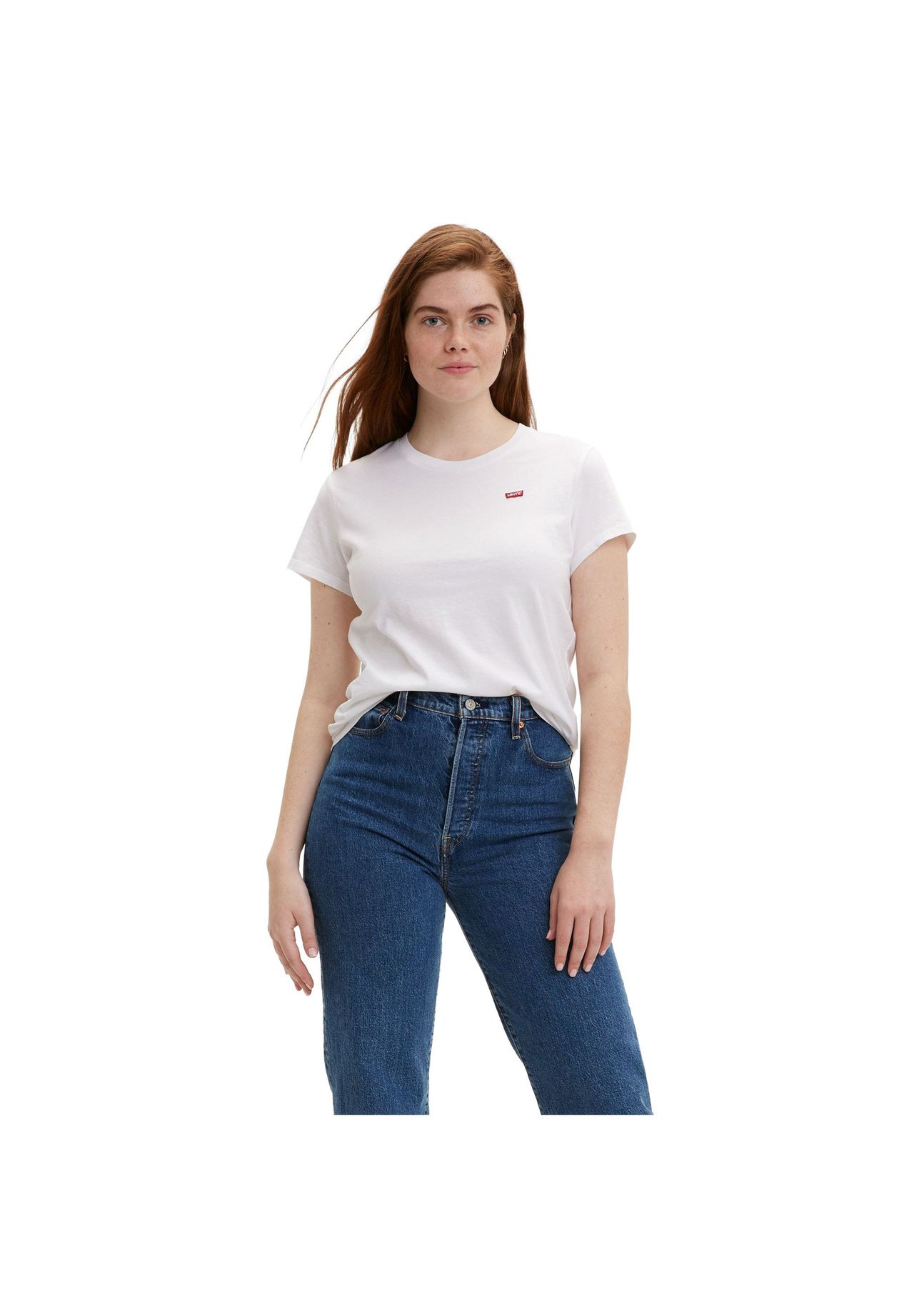 Levi's® T-Shirt, Rundhalsausschnitt, Label, FüR Damen, Weiß, XS
