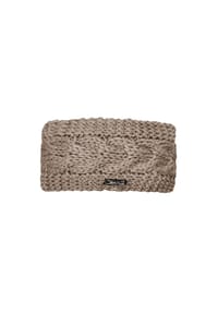 CAPO - Stirnband, Zopfmuster Strick, Fleecefutter - alpaca