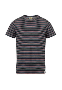 ROADSIGN® australia - Herren T-Shirt Stripe Multicolor Streifen Design und maritimer Sommer Look, modernes Casual- Shirt für Freizeit & Urlaub - schwarz