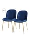 Kayoom Stuhl Charlize 110 2er-Set blau - Messing – eiche , modern Bild 13
