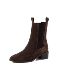 Tamaris - Stiefelette, Wildleder, für Damen - 003  BLACK LEATHER