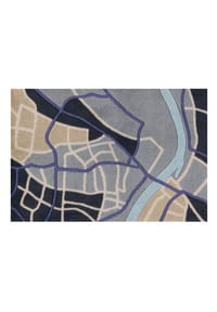 Kayoom - Living Fußmatte 35 Blau 64cm x 168cm - blau (BxL) 64 x 168 cm