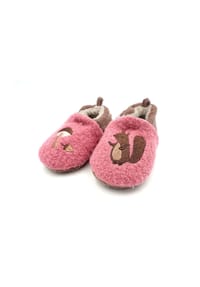 maximo® - Lauflernschuhe Eichhörnchen Anti-Rutsch-Sohle, Futter Kunstfell - ash rose/eichel