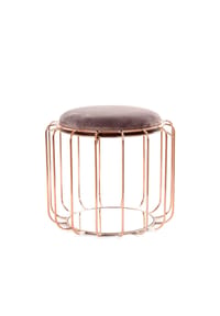 Kayoom - Sitzkissen - Pouf Comfortable 110 Dunkelviolett - Rosé – Eiche - dunkelviolett - rosé