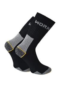 normani® - 6 Paar Arbeitssocken Standard Work Standard - Schwarz/Grau/Gelb
