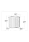 VCM. Metall Gartenhaus 163x112 Geräteschuppen Garten Gerätehaus Schiebetür, H. 182 x B. 163 x T. 112 cm, Metall Bild 9
