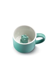 DONKEY - Tier Tasse Maneki Neko, mit Katze, Türkis, 150 ml - Blau