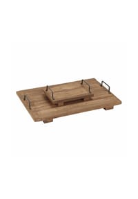 LOBERON Tablett 2er Set Conner braun - Tabletts - braun
