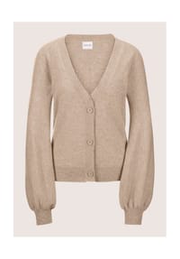 MADELEINE - Kaschmir-Cardigan mit Ballonärmeln - beige / melange