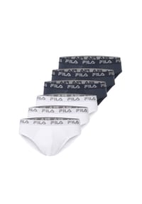 FILA - Slips Logo 6er-Pack mit elastischem Dehnbund und Markenlogo - Black