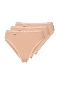 sloggi - 24/7 Cotton Lace Taillenslip, 3er-Pack, Bordüre, für Damen - brush