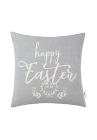 TOM TAILOR - Kissenhülle HAPPY EASTER - Hellgrau