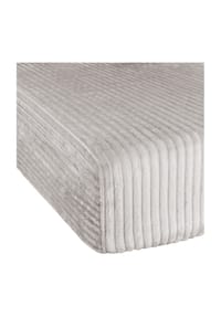 Aspero® - Spannbettlaken aus Streifen-Flanell Parana - Dunkelgrau