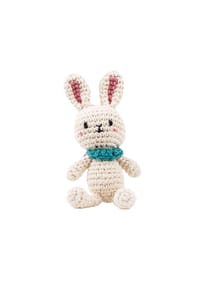 maximo® - Häkel-Hase - wollweiß/baltic