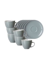 Ritzenhoff & Breker Kaffeetassen mit Untertassen Suomi 260 ml 6er Set - SUOMI - beige