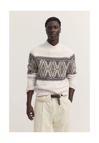 bugatti - Pullover Seasonal Collection, Stehkragen, für Herren - 020 ECRU