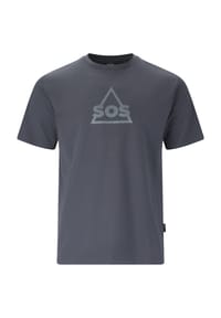 SOS - T-Shirt Kvitfjell mit biologischer Baumwolle und subtilem SOS-Print - 1002A White