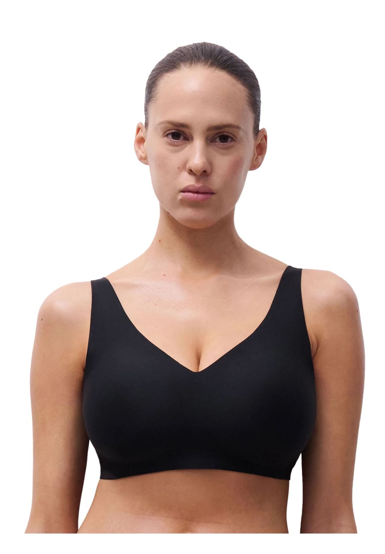 Chantelle Bralette Soft Stretch Power, Tiefausgeschnitten, Breite TräGer, FüR Damen, Schwarz, M