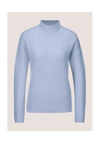 MADELEINE - Stehkragen-Pullover aus Schurwolle - bleu