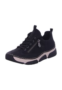 rieker - Lederimitat Sneaker - Schwarz
