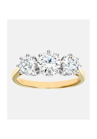Diamant L'eternel - Trilogie Ring, mit Zirkonia, 375 Gelbgold - gold