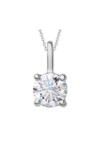 ONE ELEMENT Timeless Diamonds - 0.25 ct Diamant Brillant Anhänger aus 585 Weißgold - silber