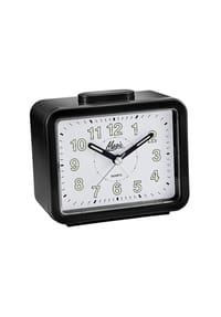 Atlanta by PARAGON - Glockenwecker mit Licht Quarz - 2195/7 - Schwarz