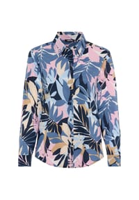 olsen - Bluse mit floralem Allover-Print - Ink Blue