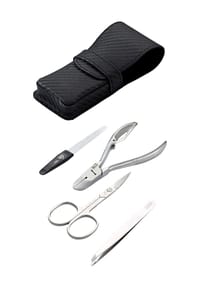 Erbe SOLINGEN® - Maniküre-Tasche, 4-tlg. - SCHWARZ