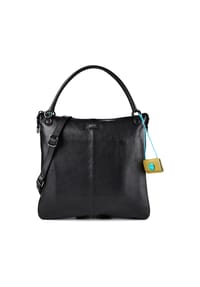Gabs G14 - G14 Schultertasche Leder 35 cm mit Dehnfalte - nero