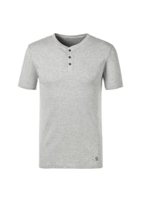 s.Oliver - T-Shirt Mix & Match, Henley-Ausschnitt, für Herren - 24 GRAU MELIERT