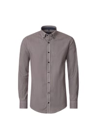 CASAMODA - Herren Flanellhemd Print Casual Fit - Braun