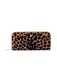 WOLF - Savanna Leopard Print Lange Reißverschlussbrieftasche - bicolor