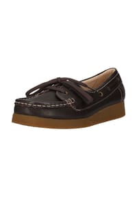 CLARKS® - Schnürschuhe Wallabee EVO Sea mit angenehmer Sohle mit Krepp-Effekt - 5228 Dark Brown Lea