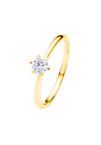 ONE ELEMENT Timeless Diamonds - 0.25 ct Diamant Brillant Ring aus 585 Gelbgold - gold