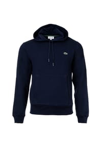 LACOSTE - Herren Hoodie mit Kapuze - Sweatshirt, aufgerautes Fleece, Baumwoll-Mix - Blau