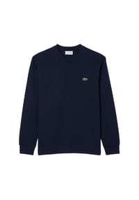 LACOSTE - Herren Langarmshirt - Long Sleeved Cotton T-Shirt, Rundhals, Baumwolle - Blau