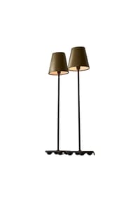 LOBERON - Tischlampe 2er Set Filia antikgold/schwarz - antikgold/schwarz