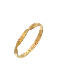 HAZE & GLORY - Ring Bandring Gedreht - Moment 375 Gelbgold - Gold