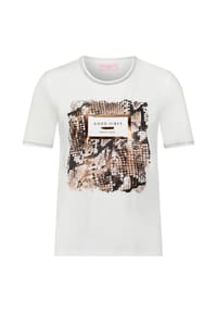 BETTY BARCLAY - Basic Shirt mit Aufdruck - Patch Cream/Brown