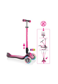 GLOBBER - ELITE DELUXE LIGHTS pink, mit Leuchtrollen - pink