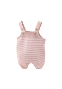 maximo® - GOTS BABY-Strickhose, LL, Latz kurzes Bein, Ringel, Futter - beigemeliert