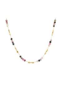 EAST / SIDE - Damen Kette aus Edelstahl in gelbgold mit Turmalin - gelbgold