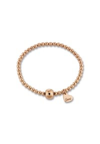 ONE ELEMENT Heartful Moments - Herz Armband Kugelkette aus 925 Silber Ø 54,0 mm mit Gummiband - silber