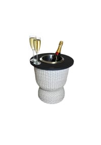 COOTAB COOLER TABLE - Beistelltisch mit Edelstahl-Kühler Paris 43 cm - Champagner
