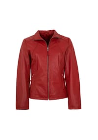 MADDOX - Damen Lederjacke Lammnappa rot - rot