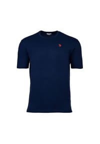 U.S. POLO ASSN. - Herren T-Shirt - Rundhals, Logo-Stickerei, Baumwolle - Beige
