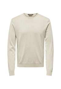 ONLY & SONS - Pullover WYLER Strickpullover R-Neck - hellgrau